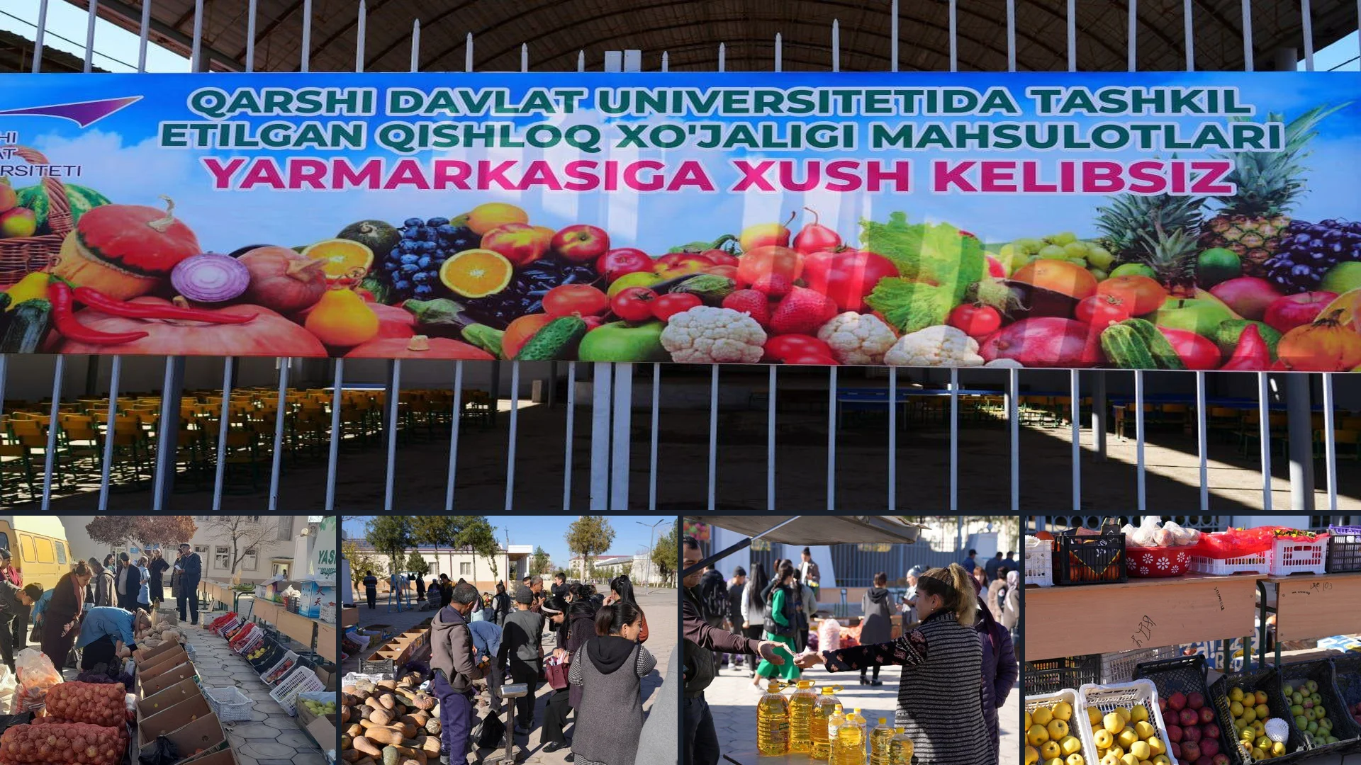 Discounted food fairs at Karshi State University promoting affordable access to essential food products